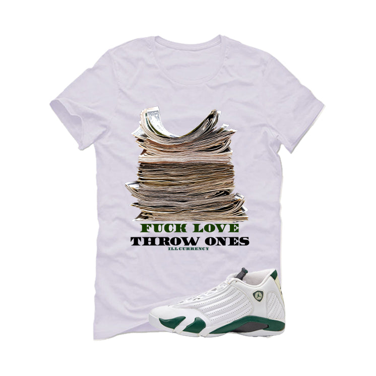 Air Jordan 14 Forest Green Matching T-Shirt Fck Love product image 2