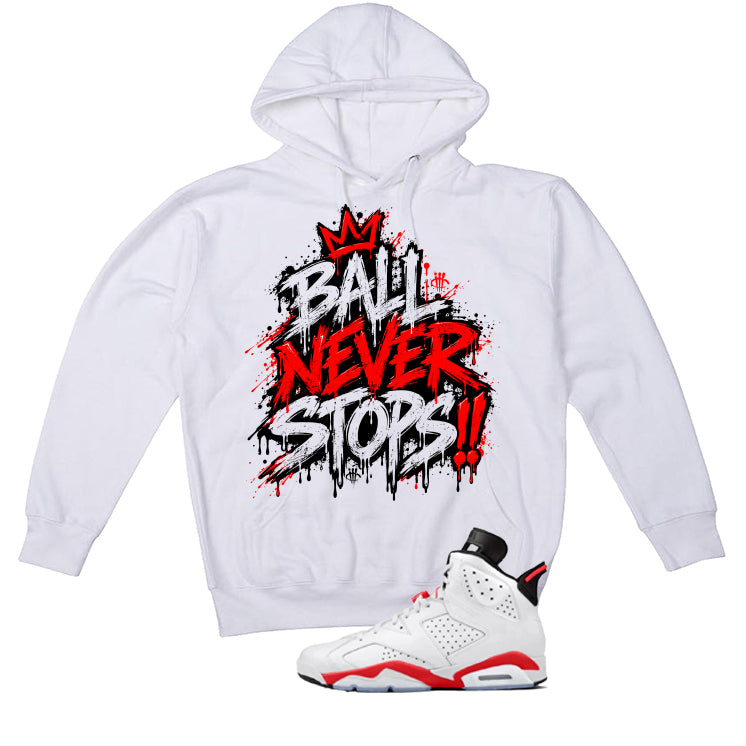 Air Jordan 6 White Infrared Matching T-Shirt Ball Never product image 3