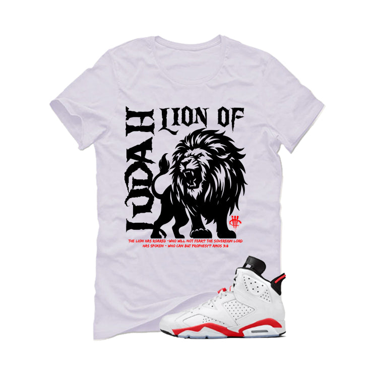 Air Jordan 6 White Infrared Matching T-Shirt Lion of Judah product image 2