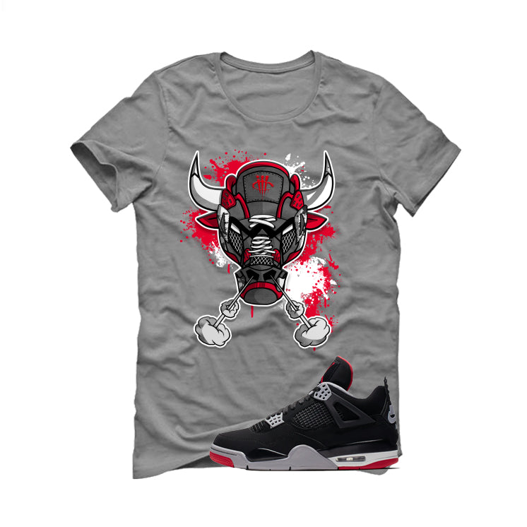 Air Jordan 4 Bred Matching T-Shirt Bull #4 product image 2