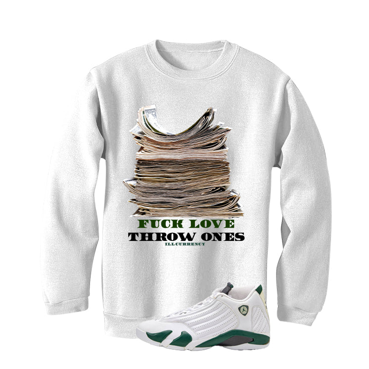Air Jordan 14 Forest Green Matching T-Shirt Fck Love product image 4