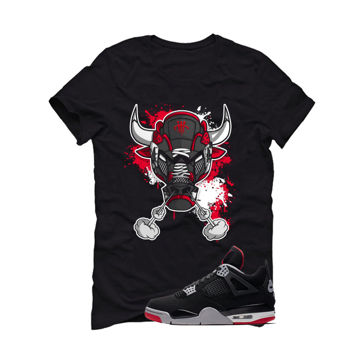 Air Jordan 4 Bred Matching T-Shirt Bull #4 product image 2
