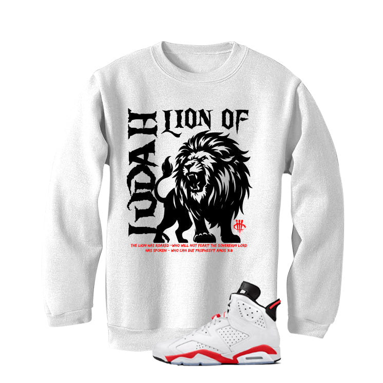 Air Jordan 6 White Infrared Matching T-Shirt Lion of Judah product image 4