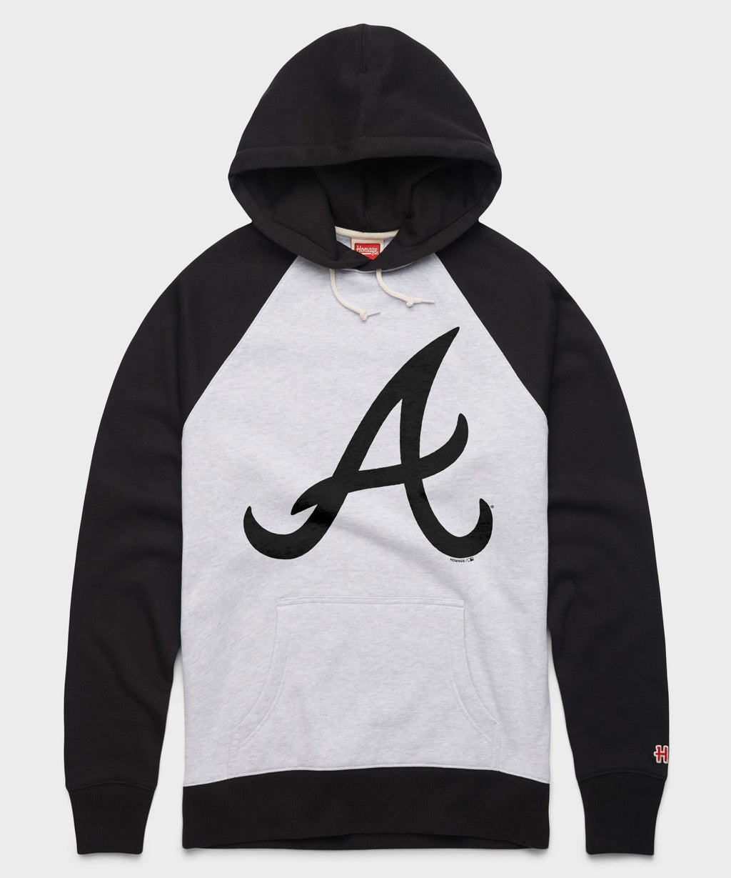 Atlanta Braves Cap Logo '81 Blackout Colorblock Hoodie
