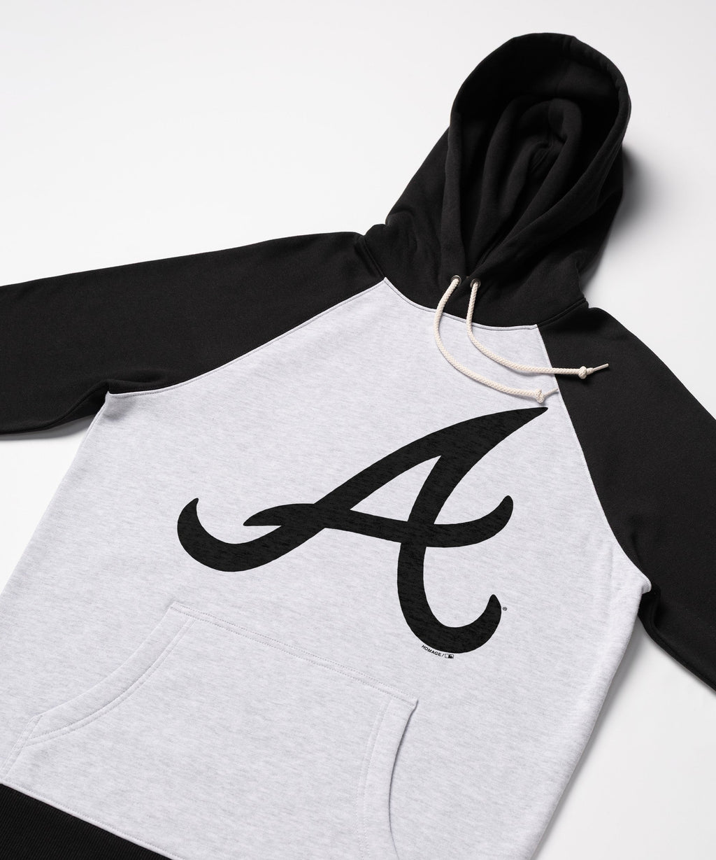 Atlanta Braves Cap Logo '81 Blackout Colorblock Hoodie