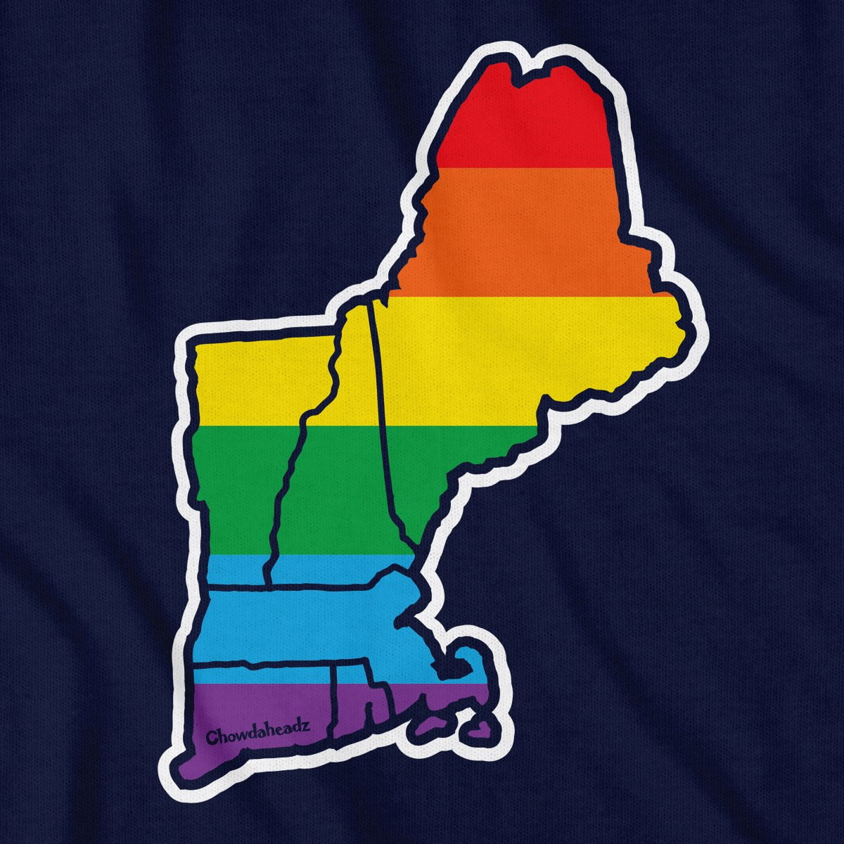 Rainbow New England T-Shirt product image 2