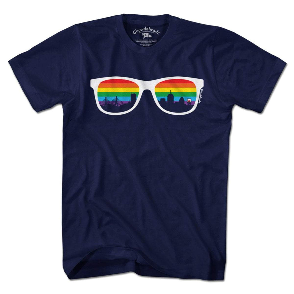 Boston Rainbow Skyline Sunglasses T-Shirt product image 1