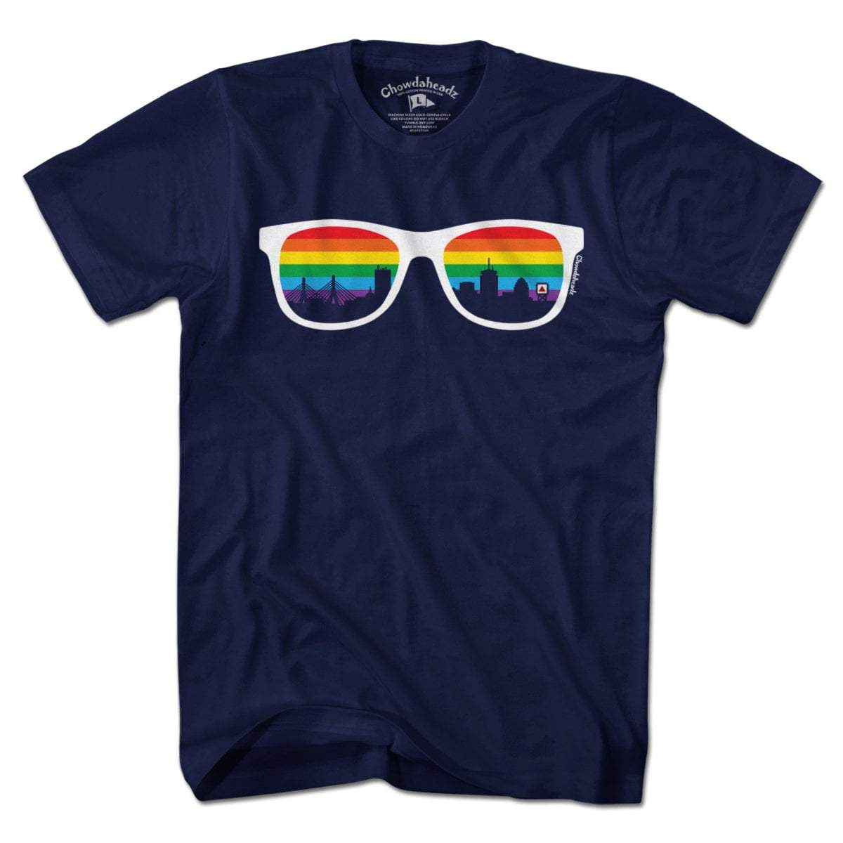 Boston Rainbow Skyline Sunglasses T-Shirt product image 1