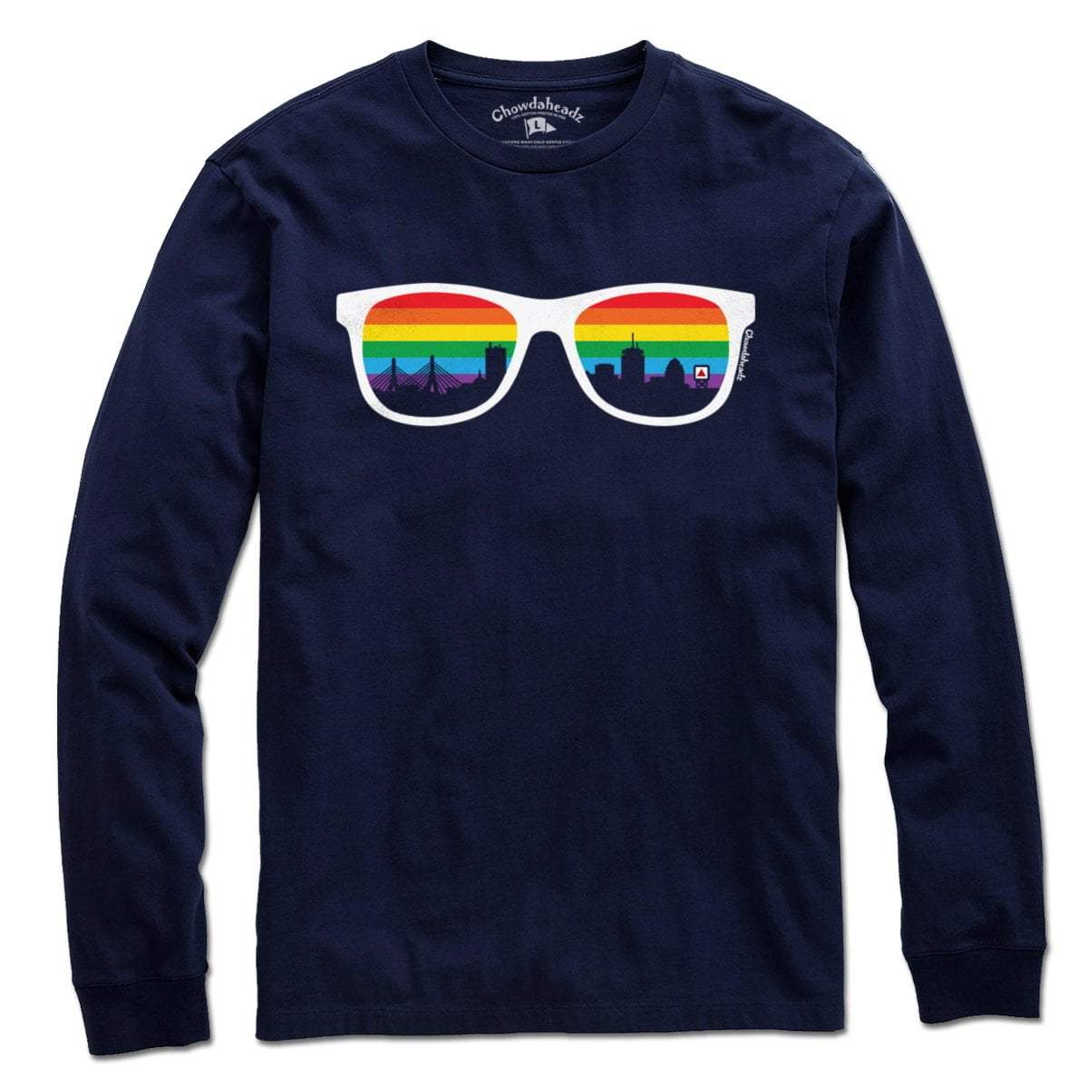 Boston Rainbow Skyline Sunglasses T-Shirt product image 3