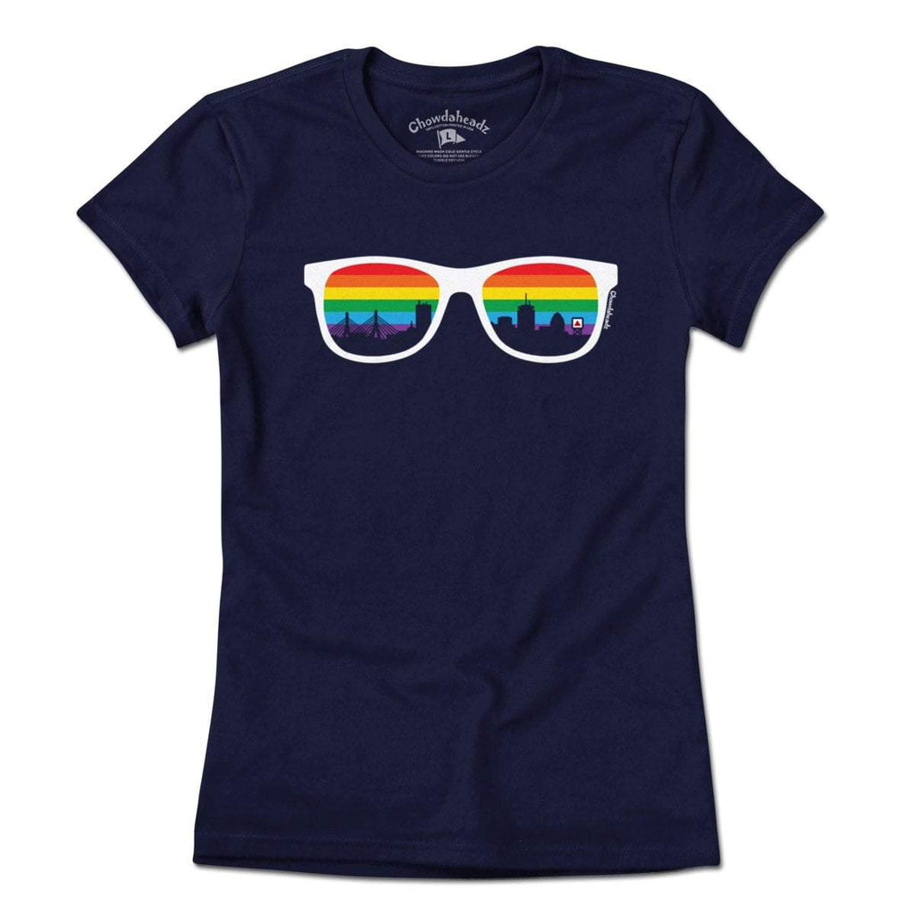 Boston Rainbow Skyline Sunglasses T-Shirt product image 4