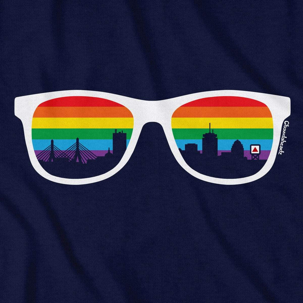 Boston Rainbow Skyline Sunglasses T-Shirt product image 2