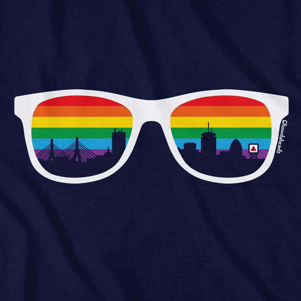 Boston Rainbow Skyline Sunglasses T-Shirt product image 2