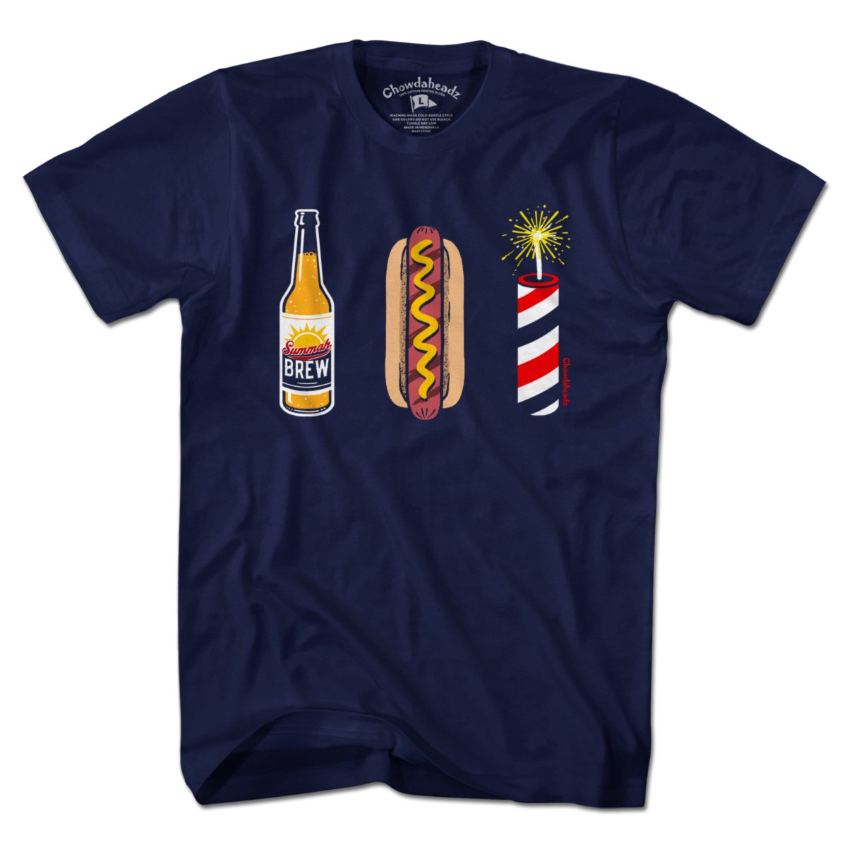 Beer, Hot Dog, Fireworks USA T-Shirt product image 1