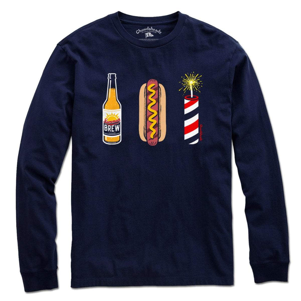 Beer, Hot Dog, Fireworks USA T-Shirt product image 3