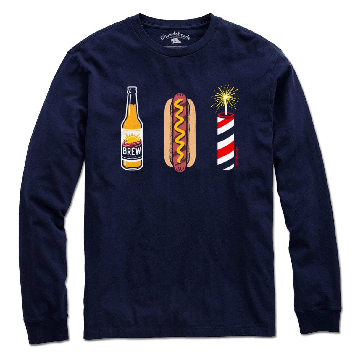 Beer, Hot Dog, Fireworks USA T-Shirt product image 3