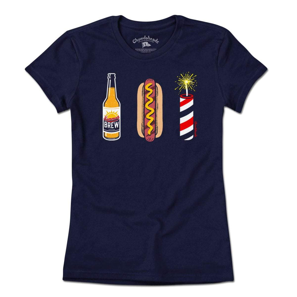 Beer, Hot Dog, Fireworks USA T-Shirt product image 4