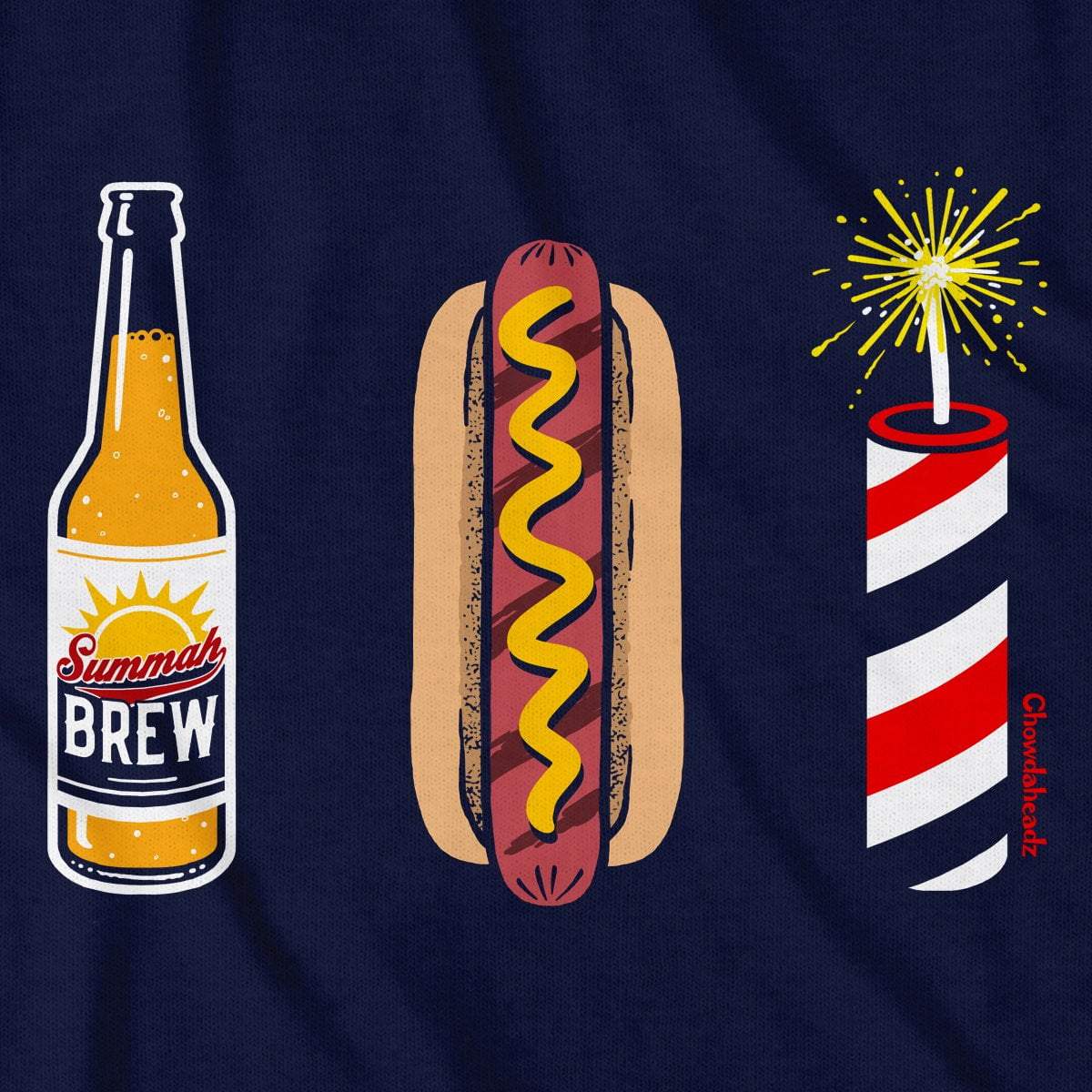 Beer, Hot Dog, Fireworks USA T-Shirt product image 2