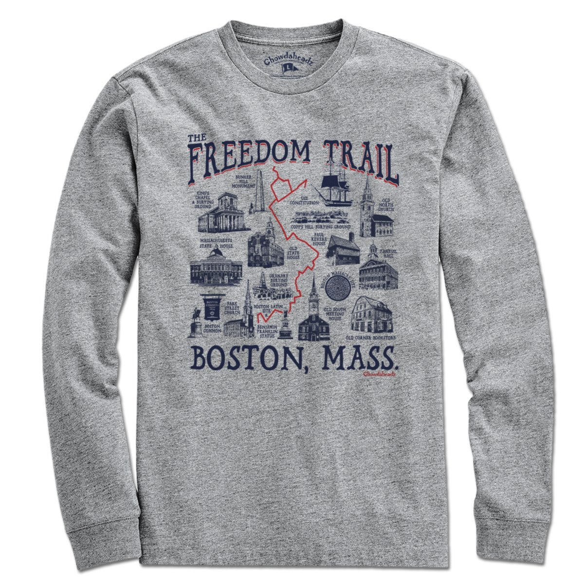 Boston Freedom Trail Sites T-Shirt product image 3