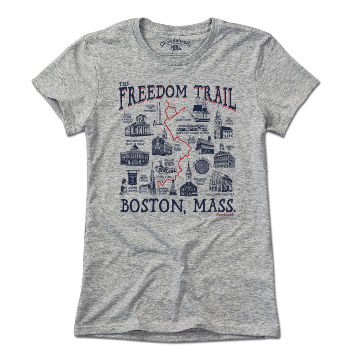 Boston Freedom Trail Sites T-Shirt product image 4