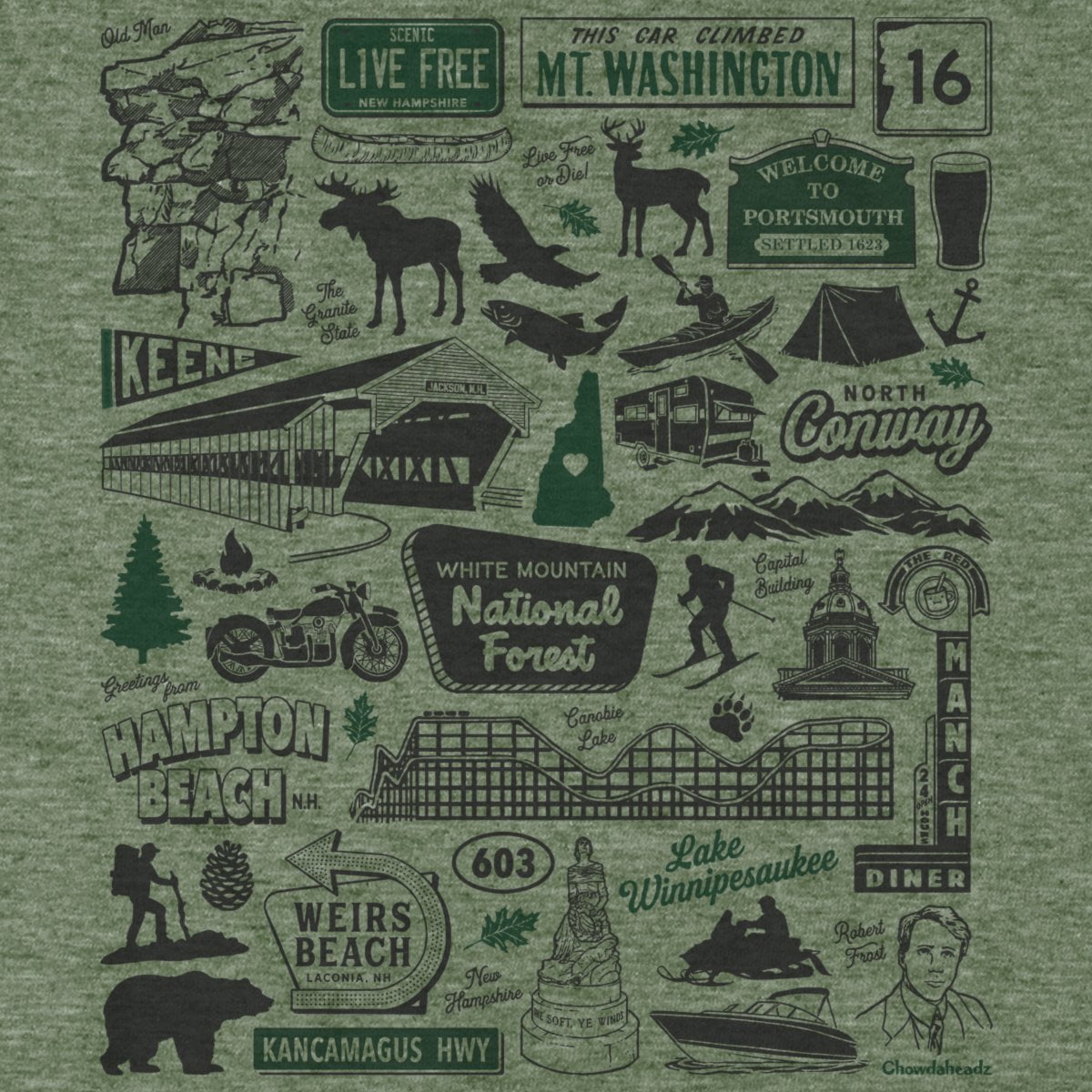 New Hampshire Tourist Attraction T-Shirt product image 4