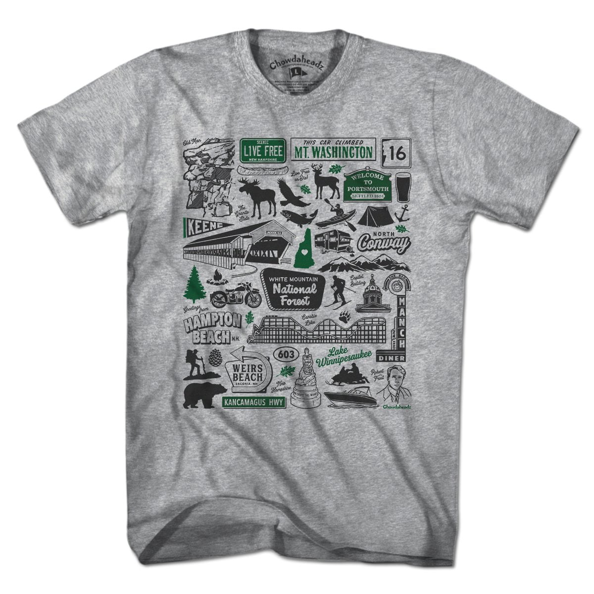 New Hampshire Tourist Attraction T-Shirt product image 1