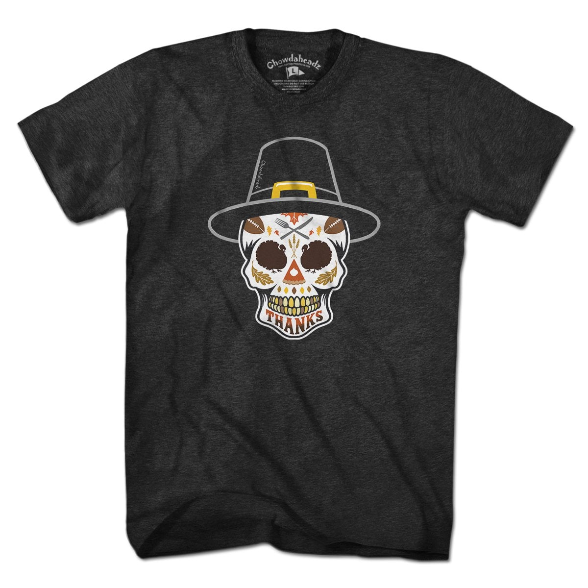 Thanksgiving Pilgrim Dead Head T-Shirt product image 1