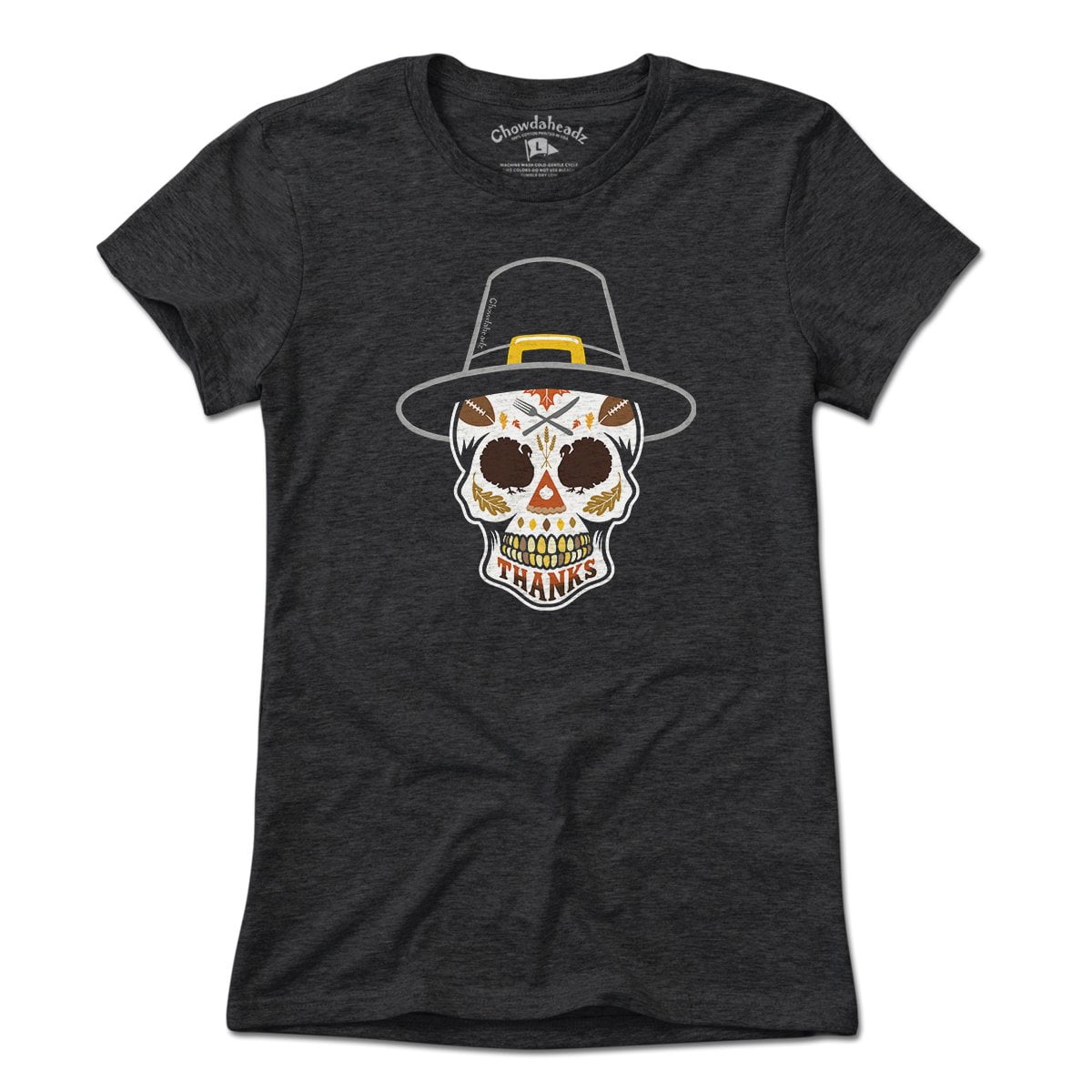 Thanksgiving Pilgrim Dead Head T-Shirt product image 4