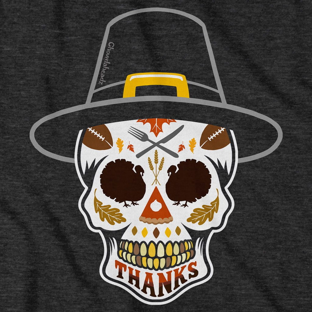 Thanksgiving Pilgrim Dead Head T-Shirt product image 2