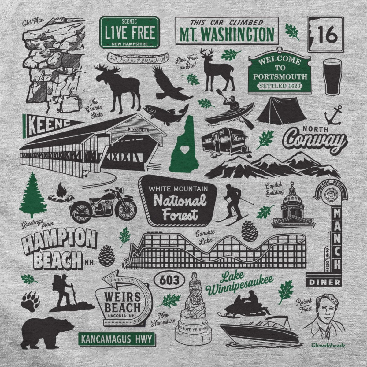 New Hampshire Tourist Attraction Hoodie product image 2