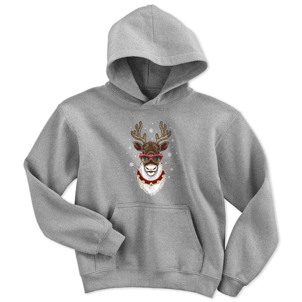 Cool Christmas Reindeer Youth Hoodie product image 1