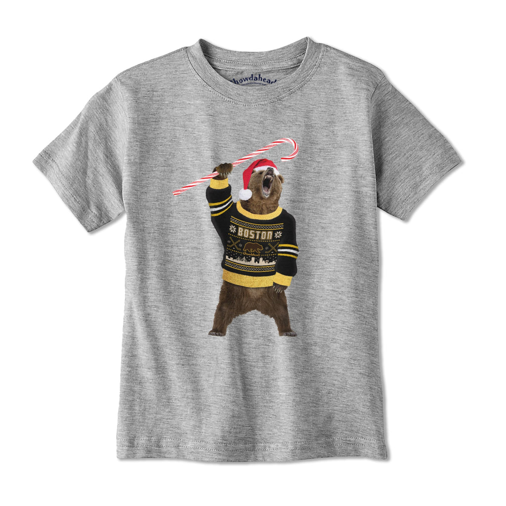 Boston Holiday Sweater Bear Youth T-Shirt product image 1