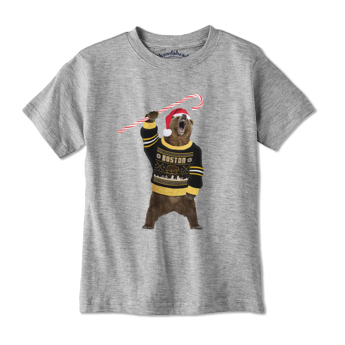 Boston Holiday Sweater Bear Youth T-Shirt product image 1