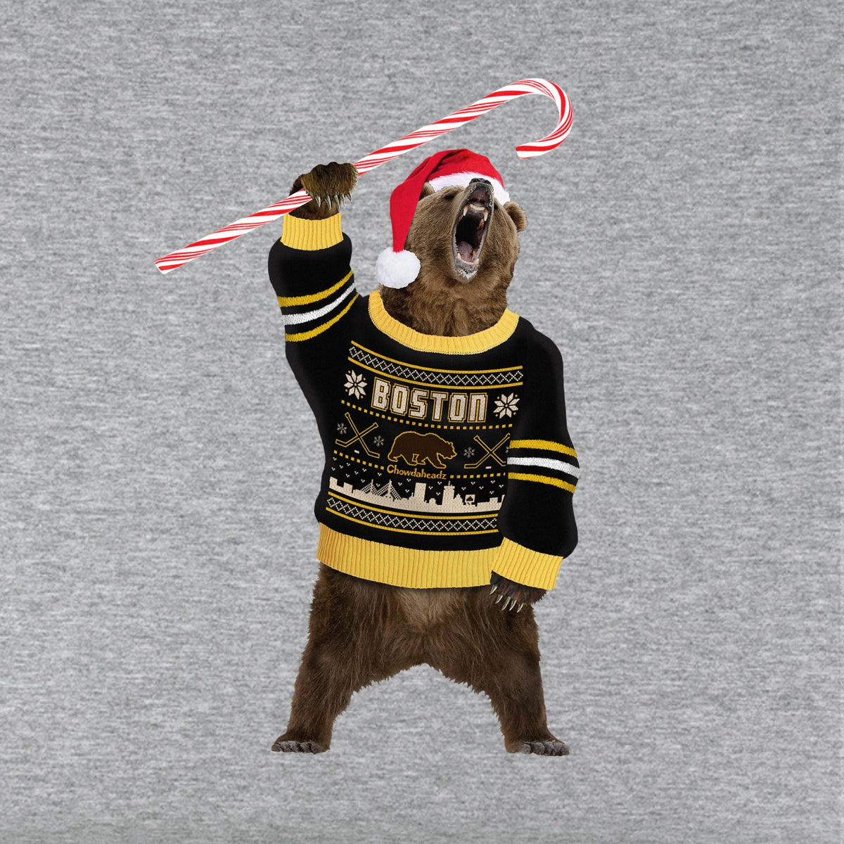 Boston Holiday Sweater Bear Youth T-Shirt product image 2