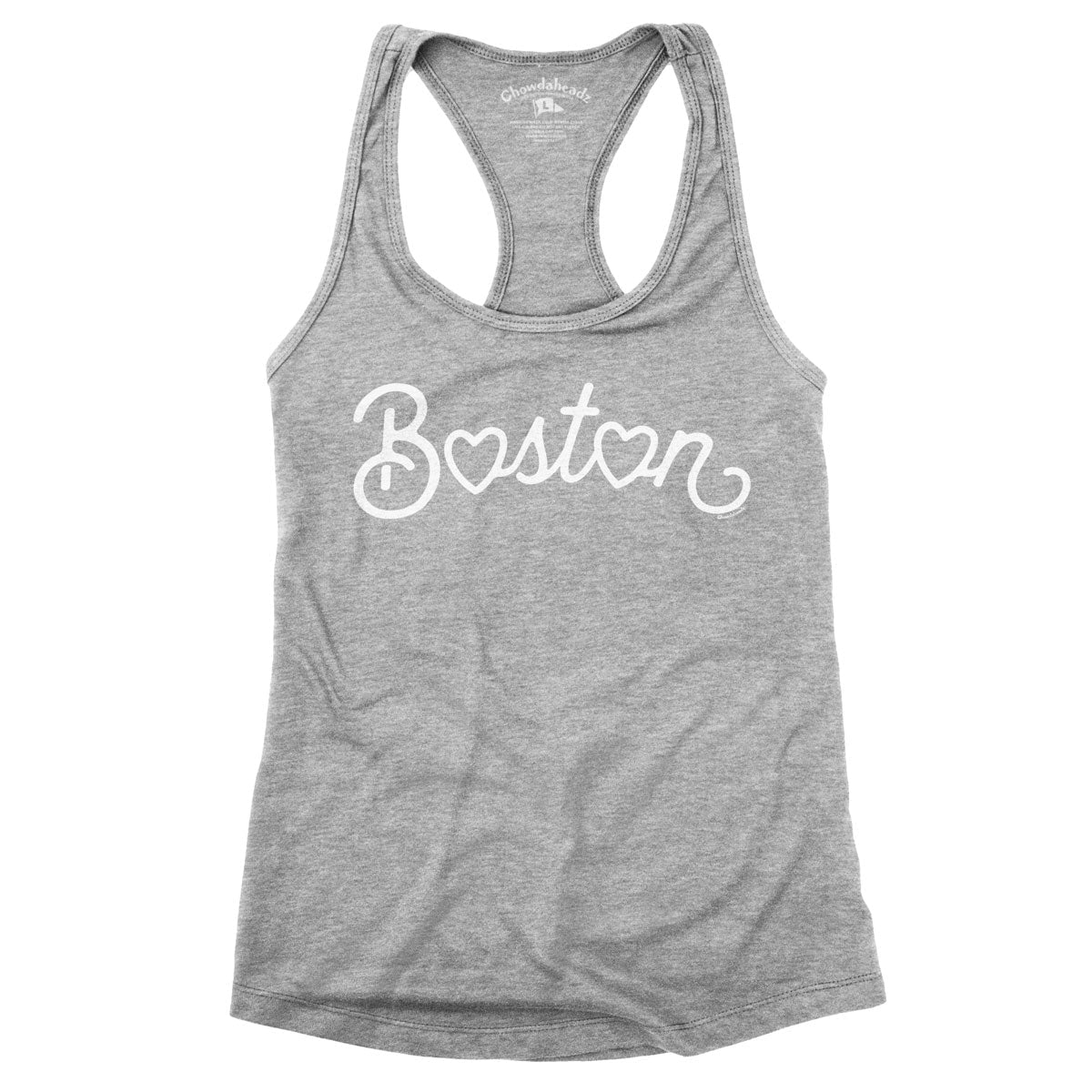 Boston Heart Script Ladies Tank Top (13 Colors)