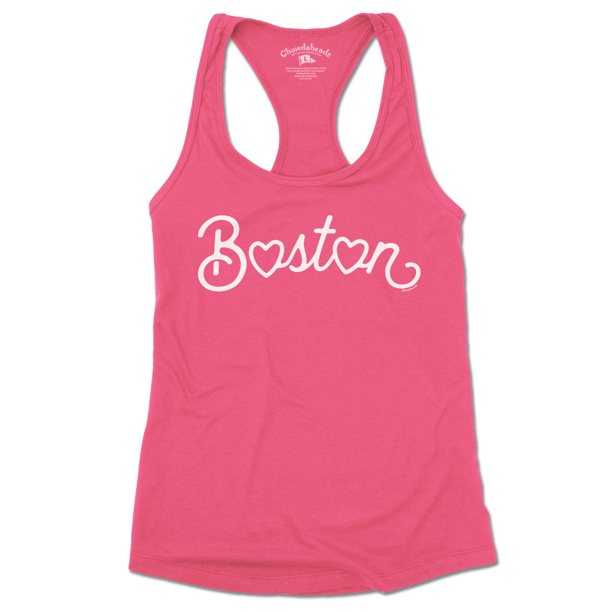 Boston Heart Script Ladies Tank Top (13 Colors)