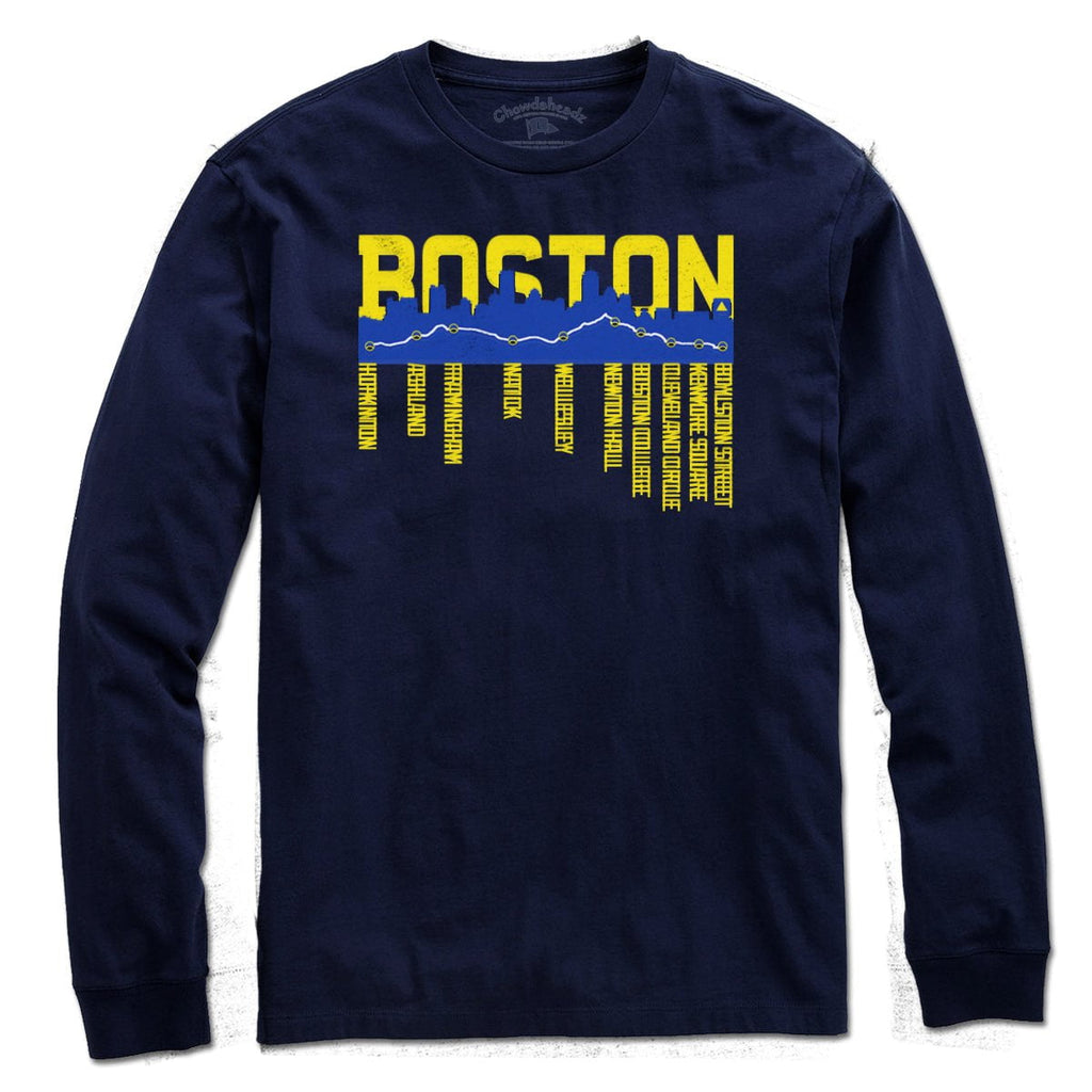 Boston Skyline Run Route T-Shirt product image 5