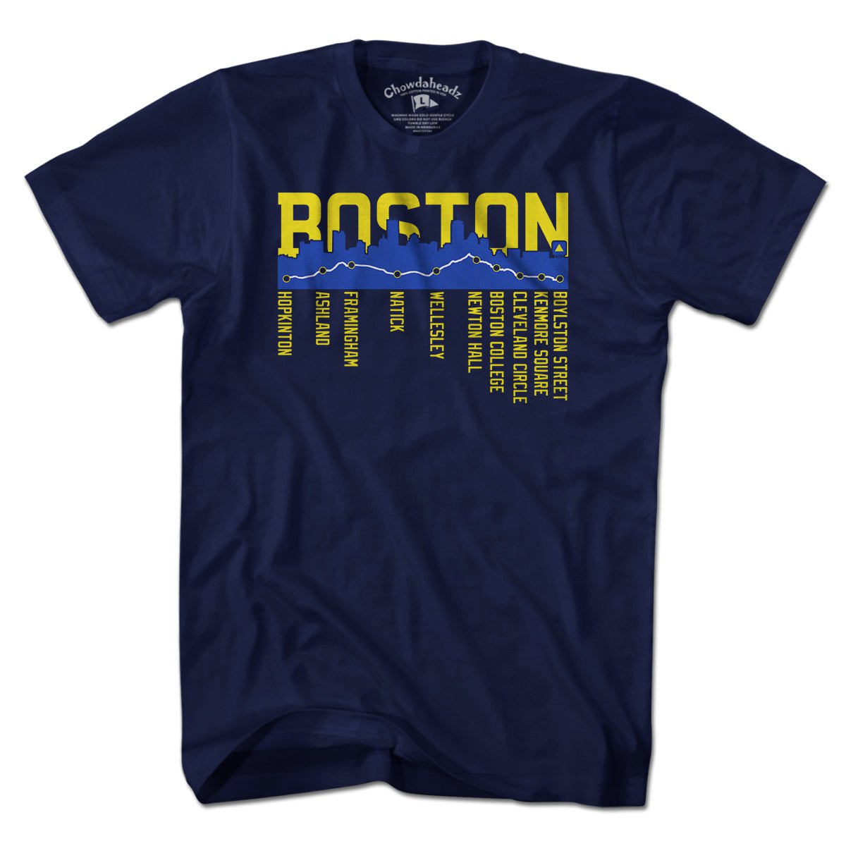 Boston Skyline Run Route T-Shirt product image 1
