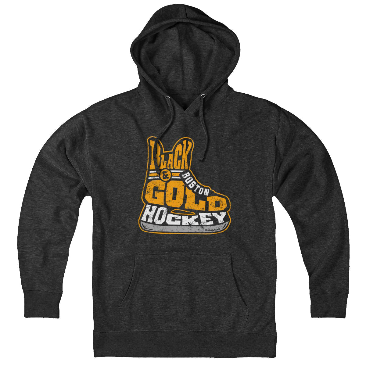 Black & Gold Boston Hockey Skate Hoodie product image 1