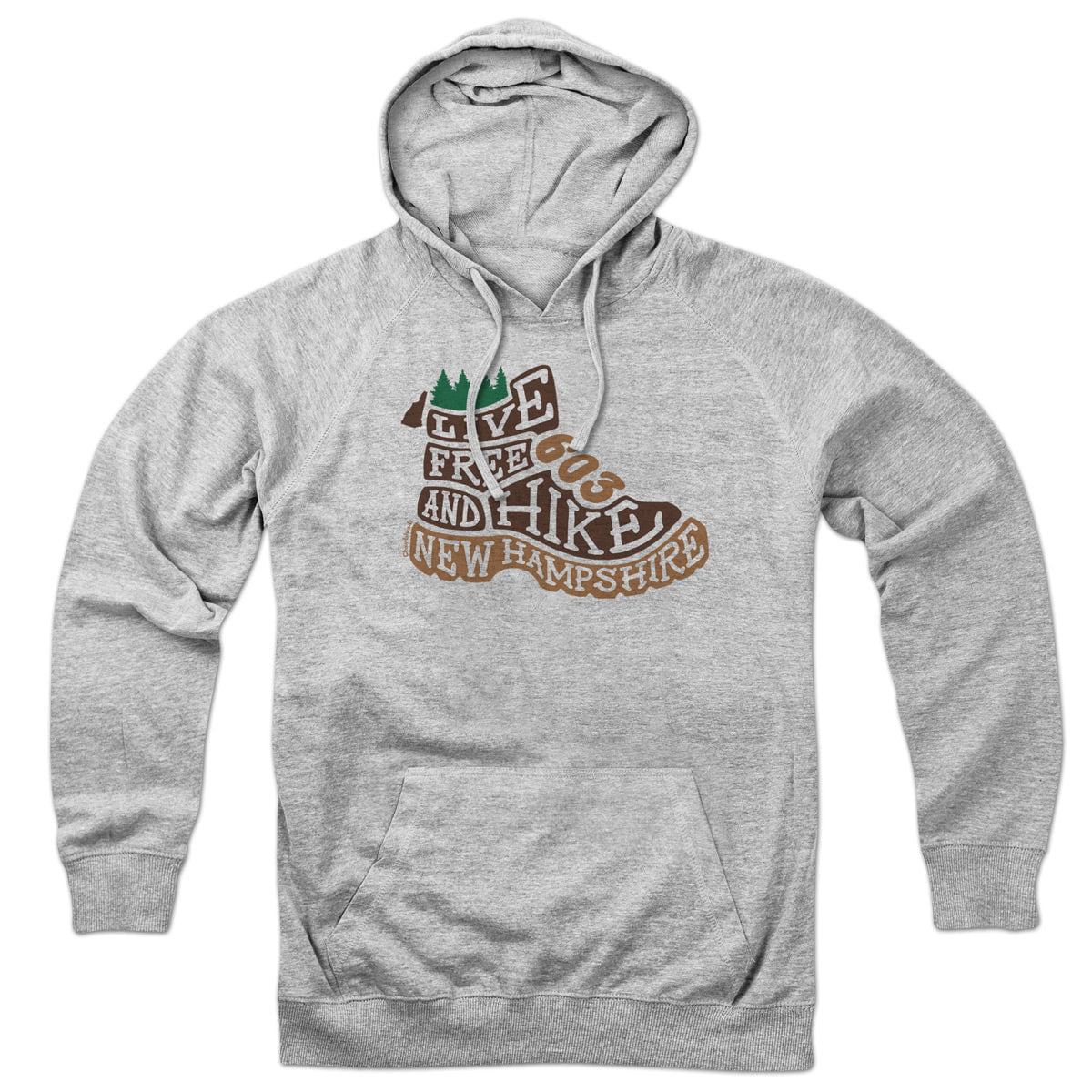 Live Free New Hampshire Hiking Boot Hoodie product image 1