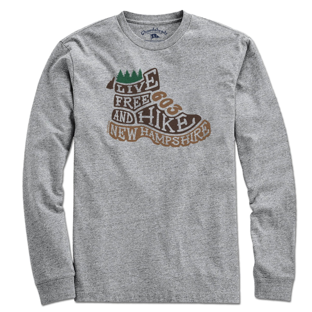 Live Free New Hampshire Hiking Boot T-Shirt product image 3