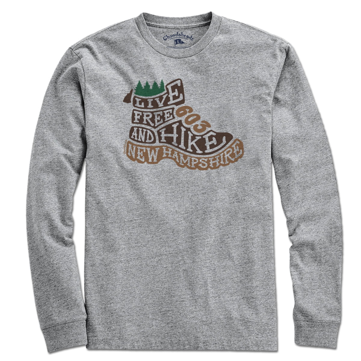 Live Free New Hampshire Hiking Boot T-Shirt product image 3