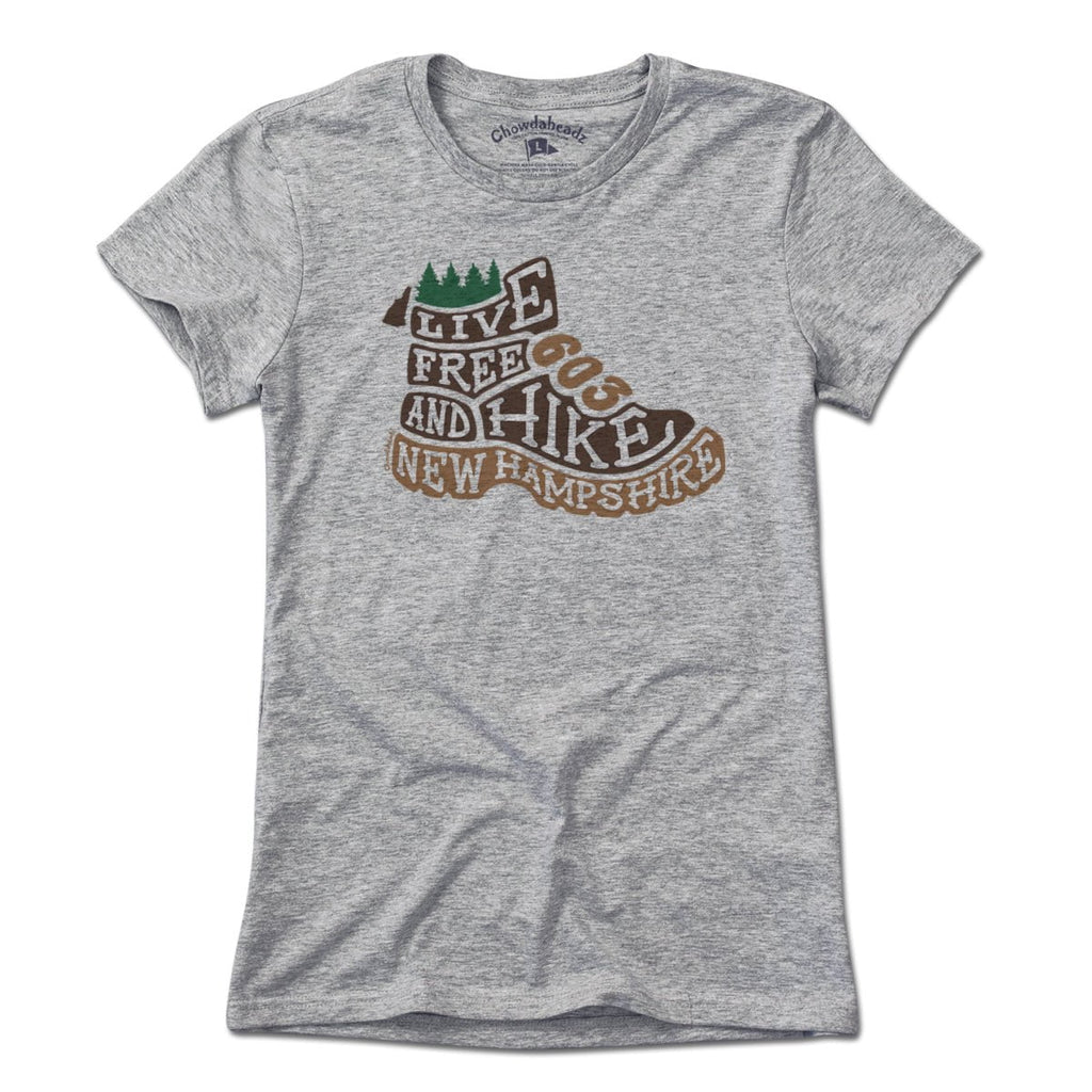 Live Free New Hampshire Hiking Boot T-Shirt product image 4