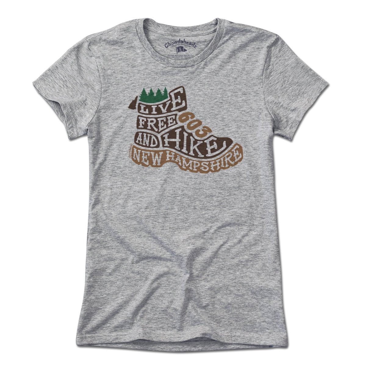 Live Free New Hampshire Hiking Boot T-Shirt product image 4