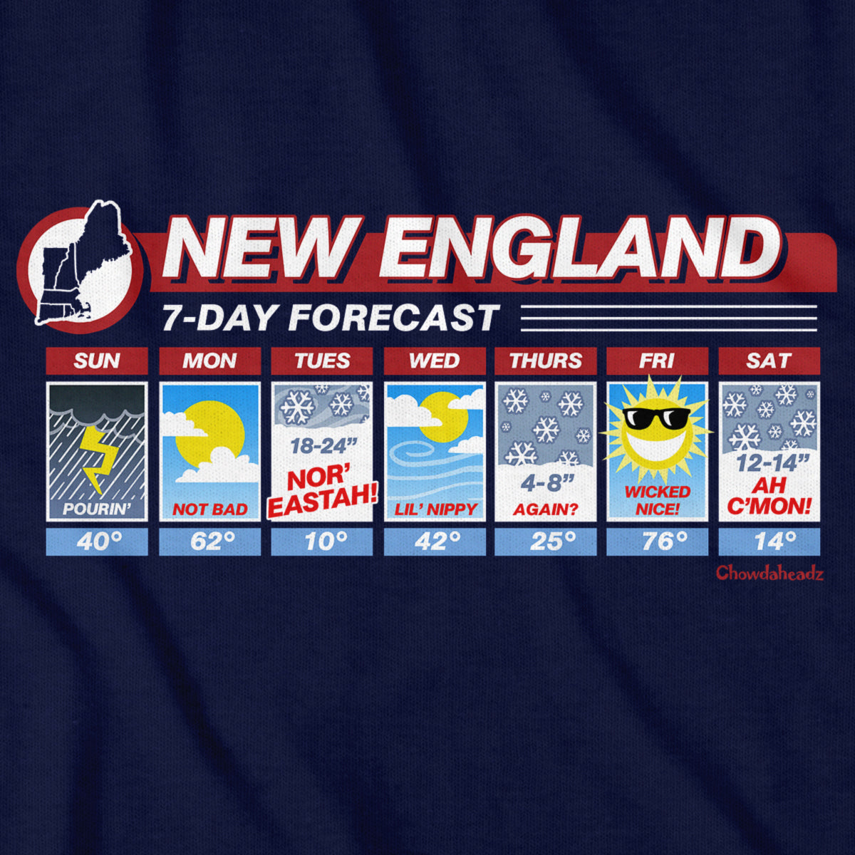 New England Weather T-Shirt product image 2