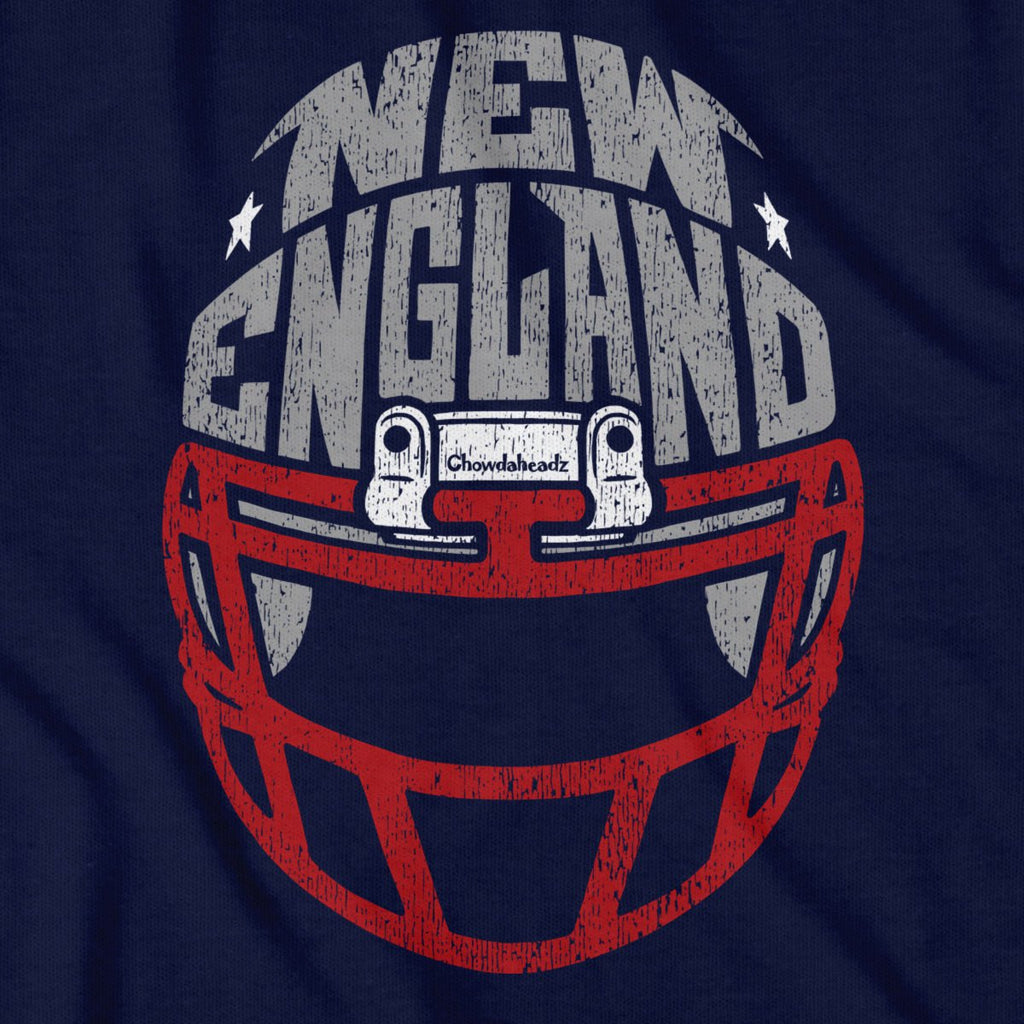New England Football Helmet T-Shirt product image 2