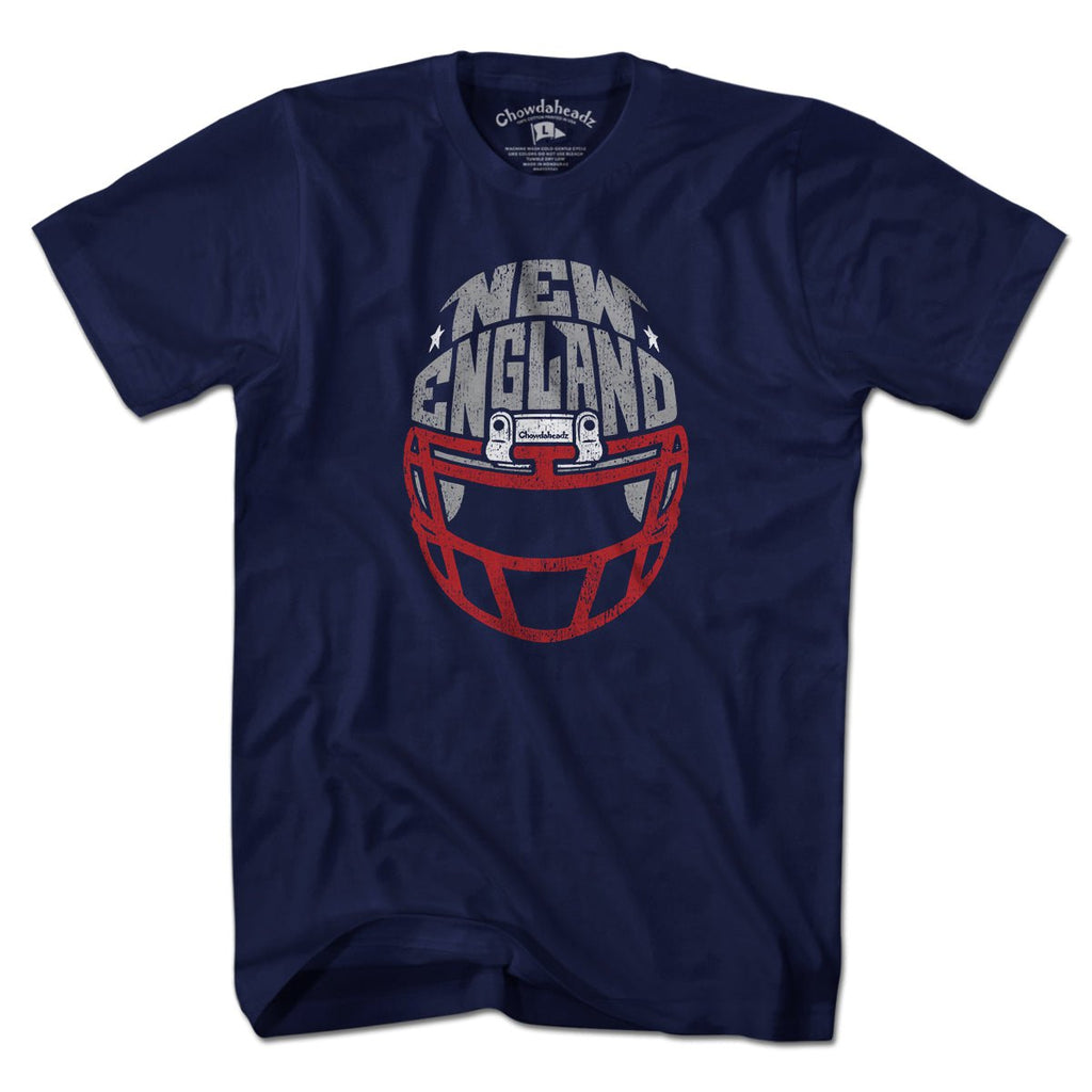 New England Football Helmet T-Shirt product image 1