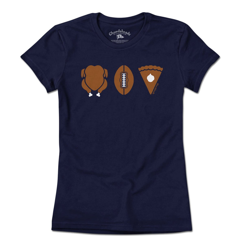 Turkey Football Pie Thanksgiving T-Shirt product image 4