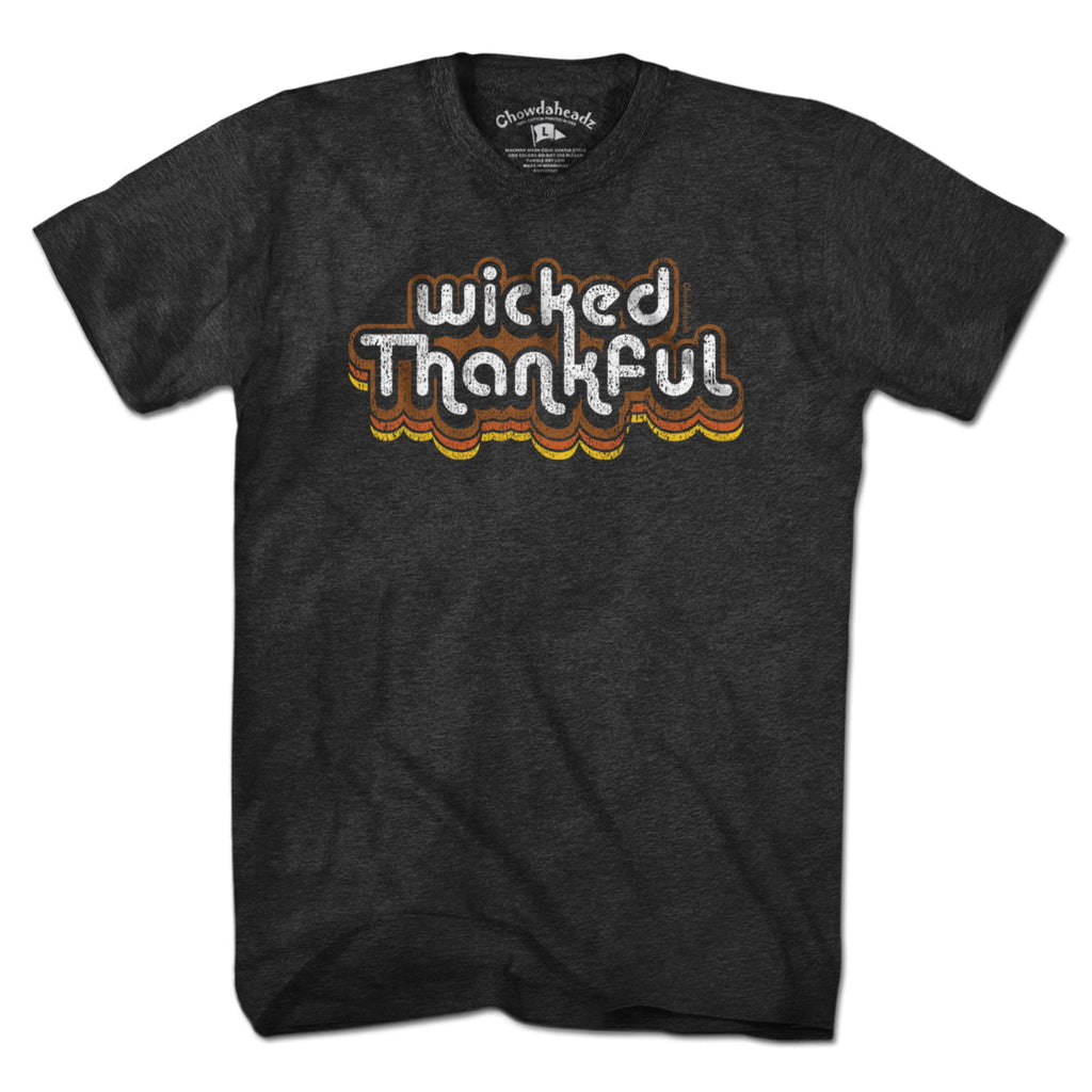 Wicked Thankful Retro Thanksgiving T-Shirt product image 1