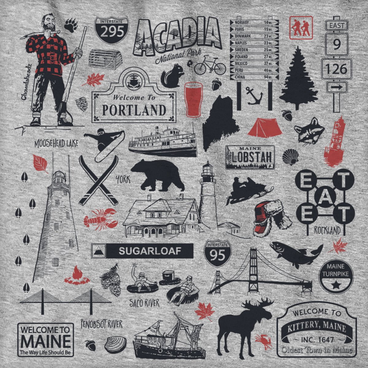 Maine Tourist Attraction Hoodie product image 2