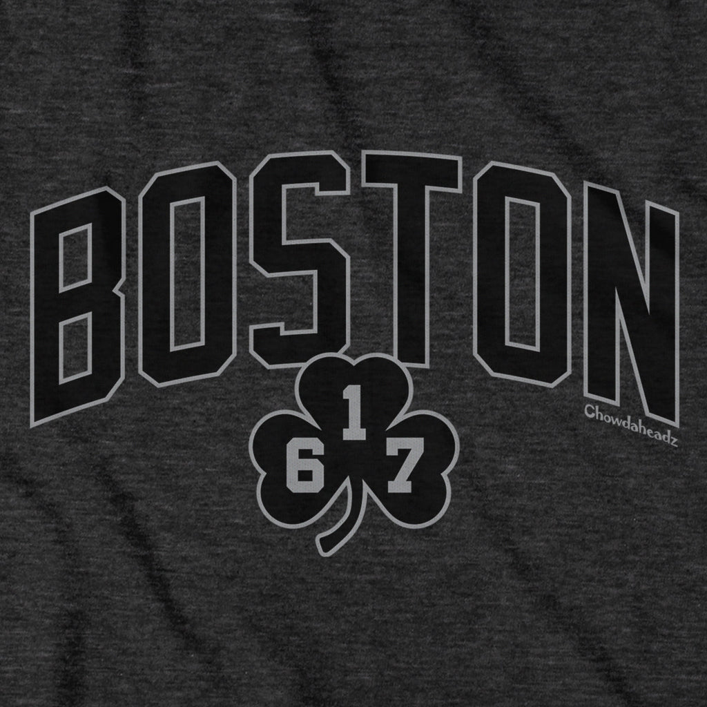 Boston Arch 617 Shamrock Blackout T-Shirt product image 2